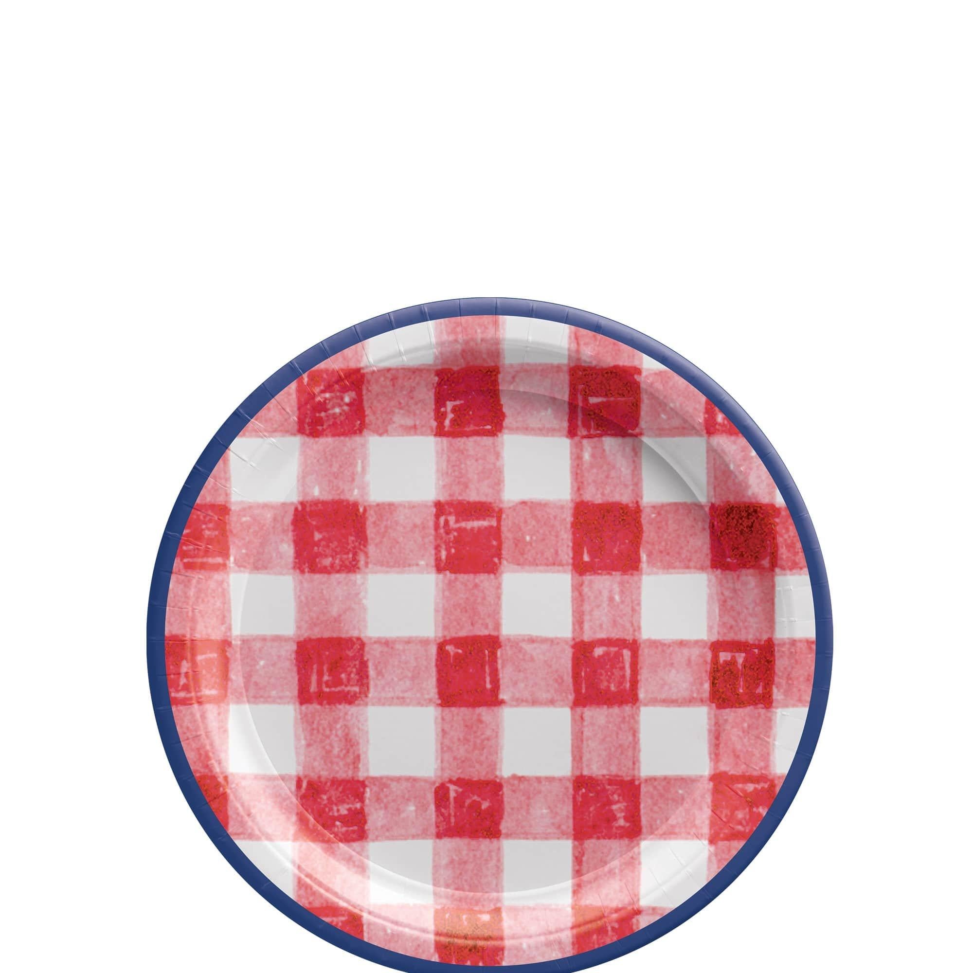 Patriotic Patchwork Paper Plates, 8ct, Assorted Options - Image 2