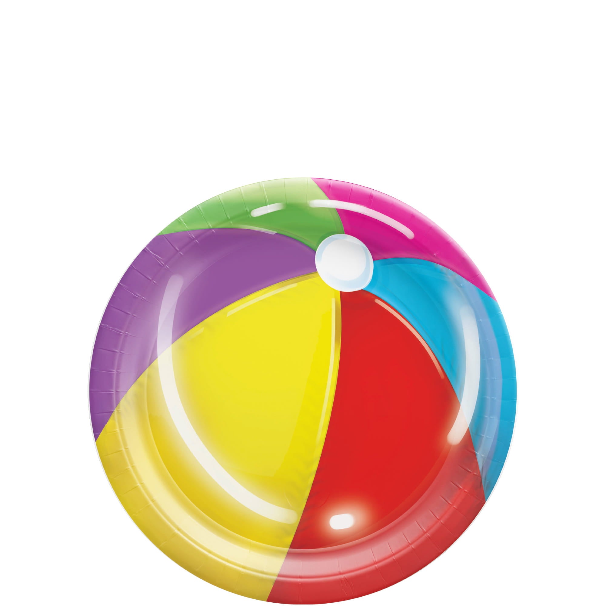 Cool Pool Party Beach Ball Paper Dessert Plates, 7in, 8ct - Image 2