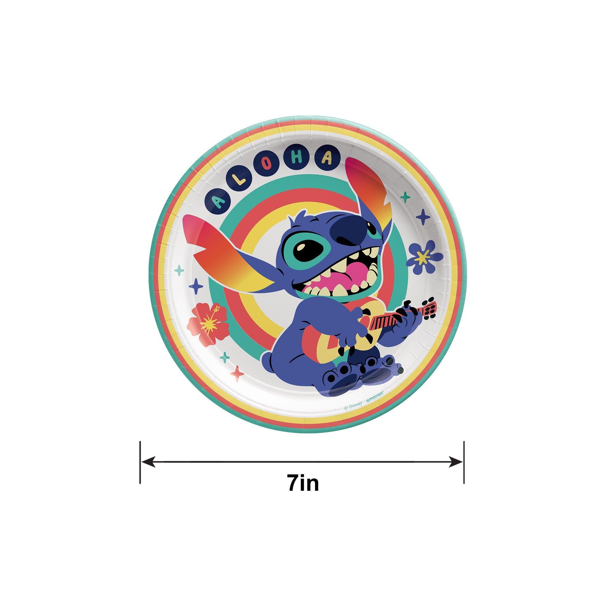 Stitch Aloha Dessert Plates, 7in, 8ct - Disney Lilo & Stitch - Image 2