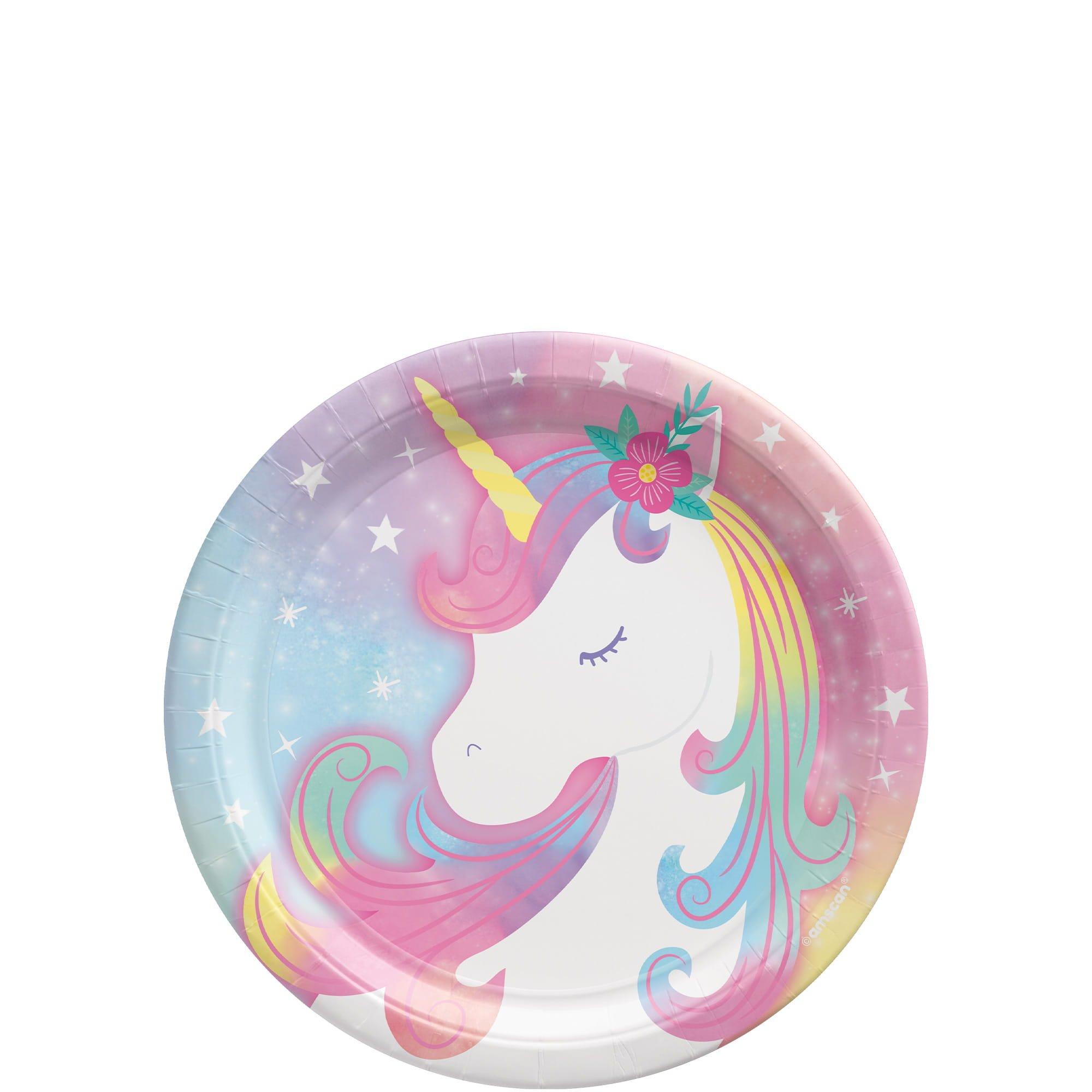 Enchanted Unicorn Round Paper Plates, 9in, 8ct, Assorted Options - Image 2