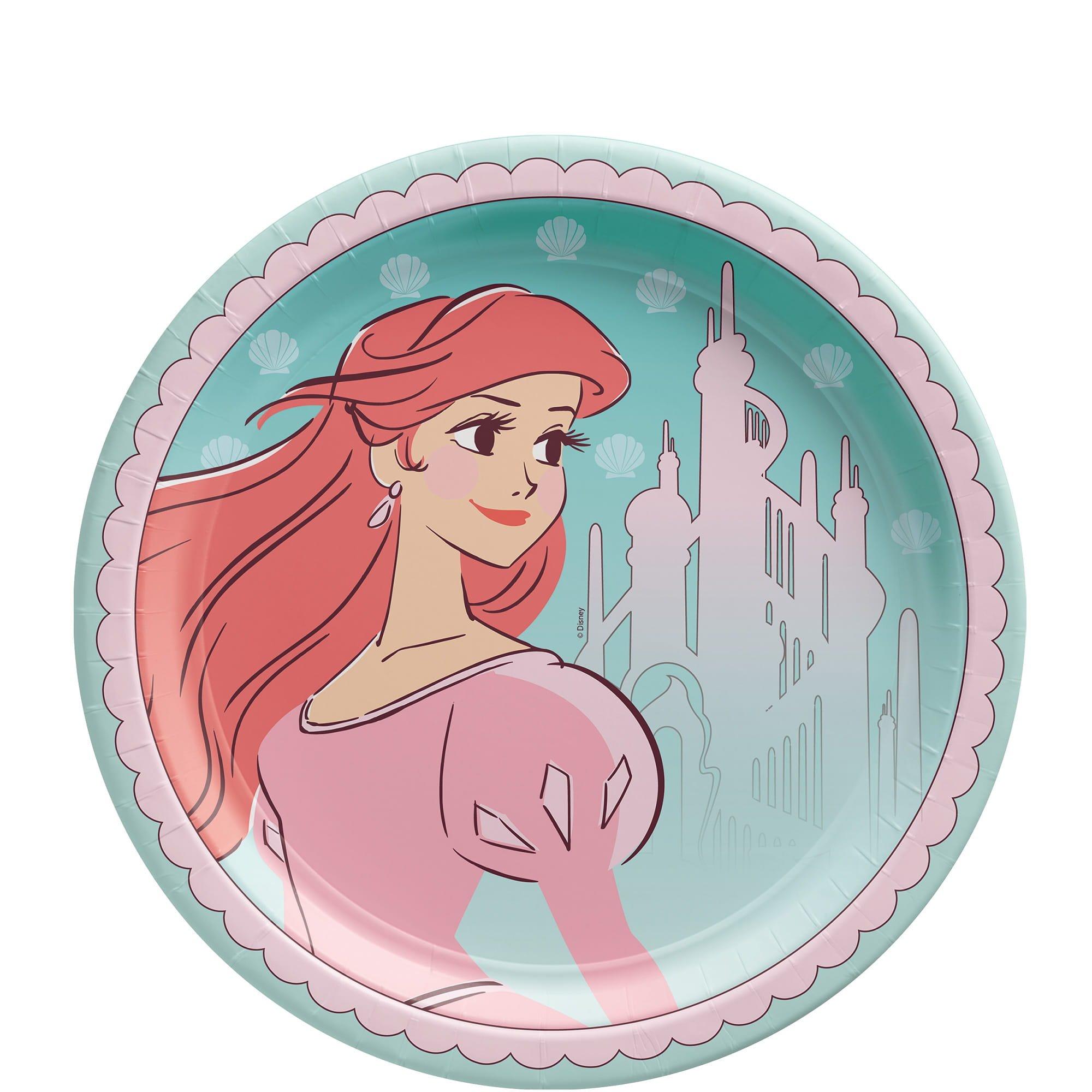 Disney Ariel Once Upon A Time Paper Lunch Plate, 8ct, Assorted Options - Image 2