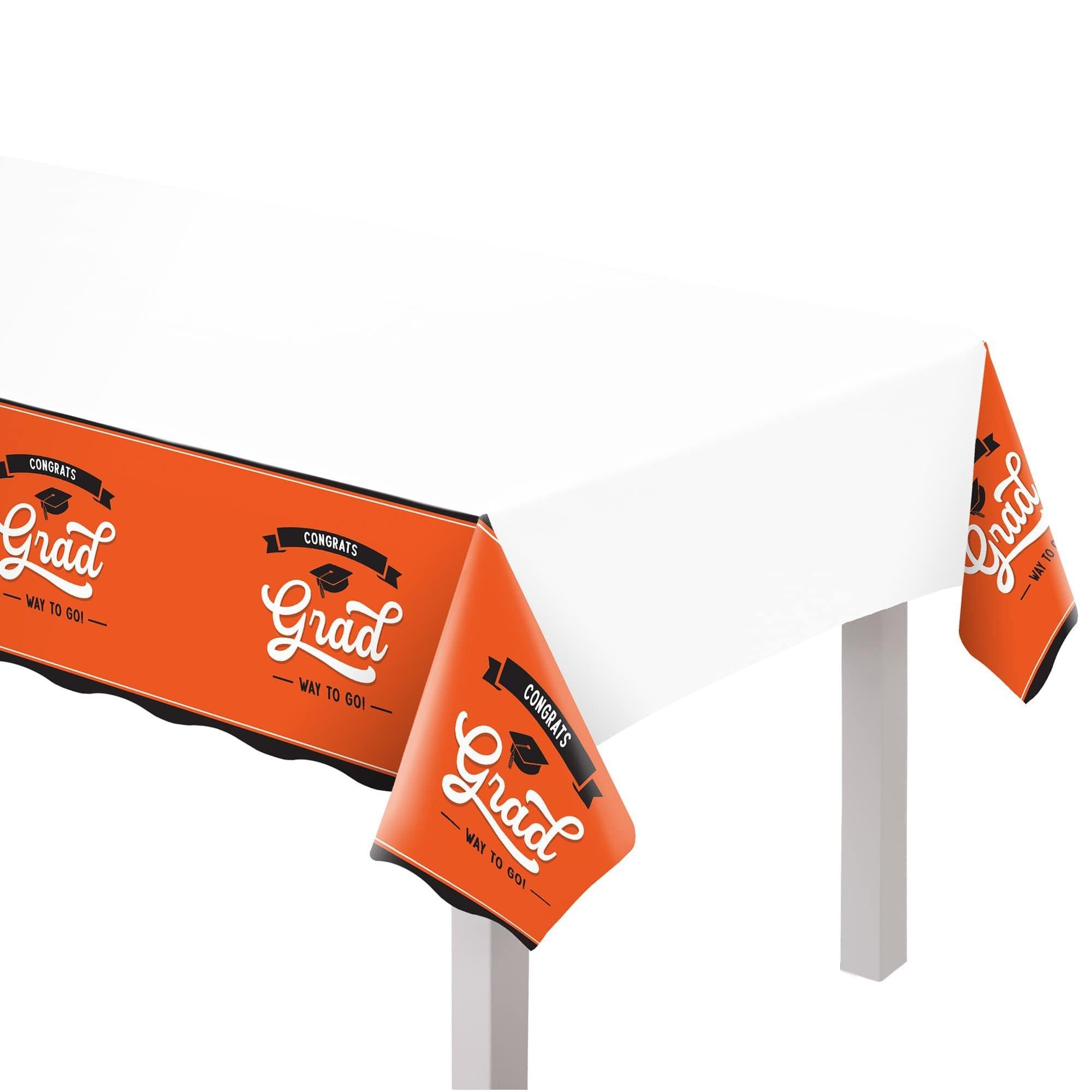 School Spirit Plastic Table Cover, 54in x 102in, Assorted Colors - Image 2