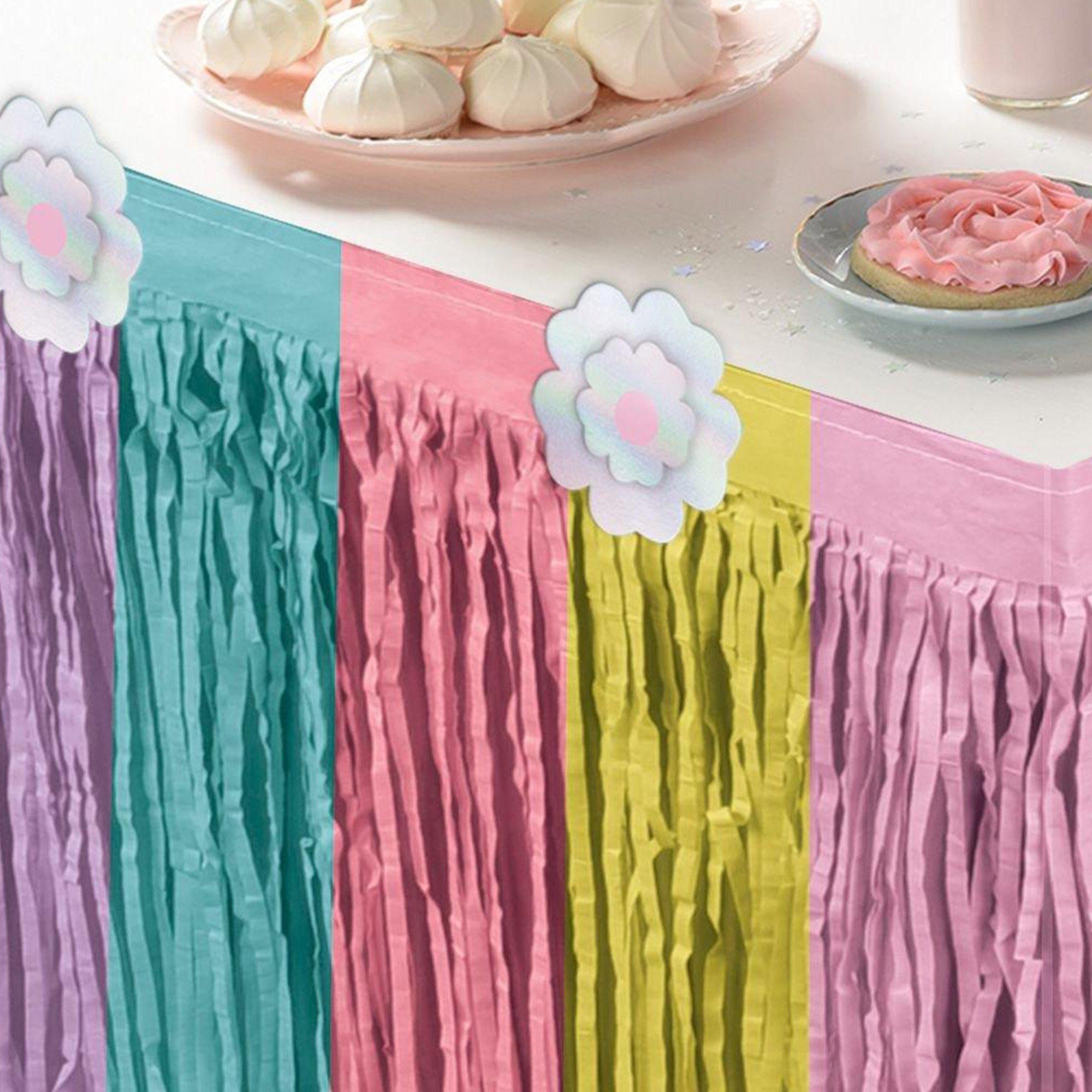 Enchanted Unicorn Striped Table Skirt, 10ft x 29in - Image 2