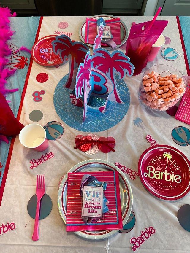Malibu Barbie Plastic Table Cover, 54in x 96in - Image 2