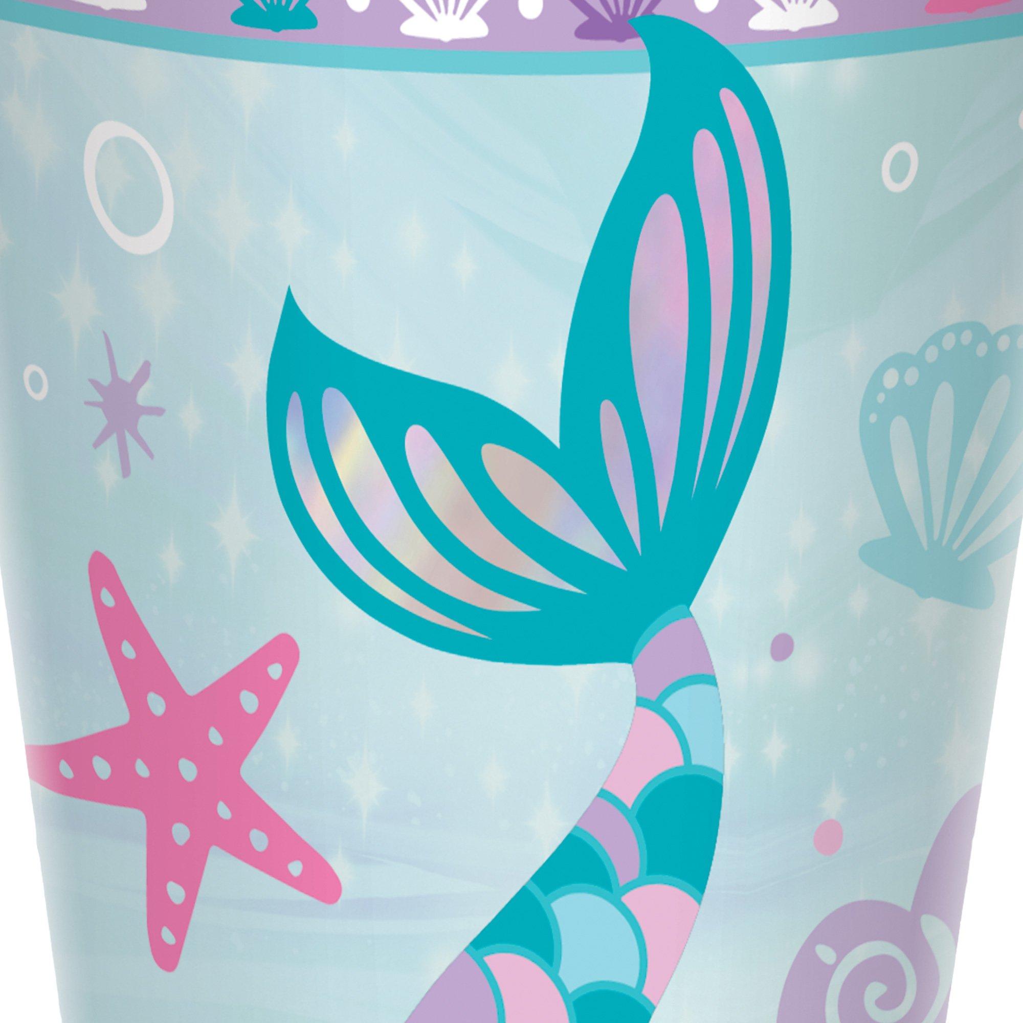 Shimmering Mermaids Paper Cups, 9oz, 8ct - Image 2