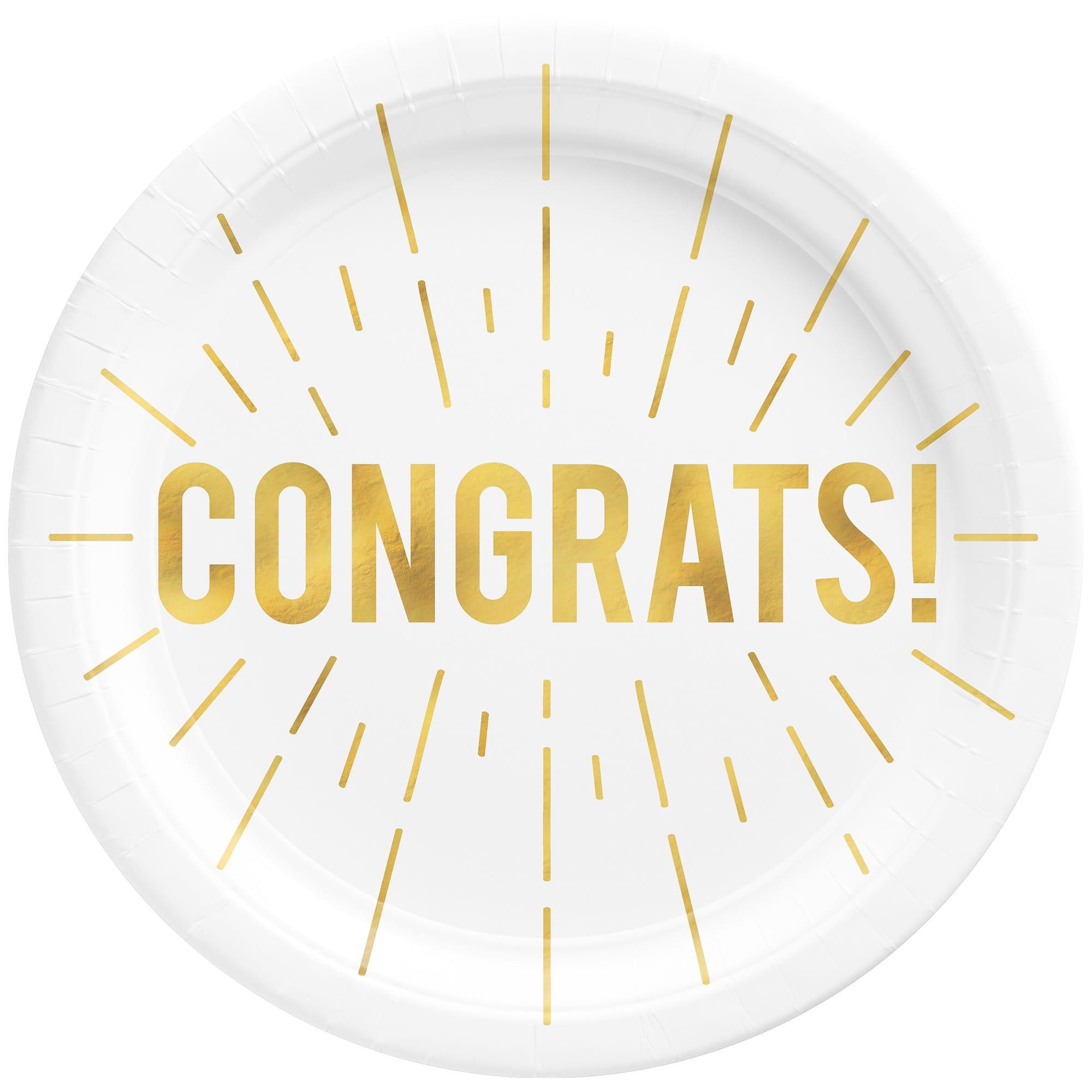 Congrats Paper Plate, 8ct, Assorted Options - Image 2
