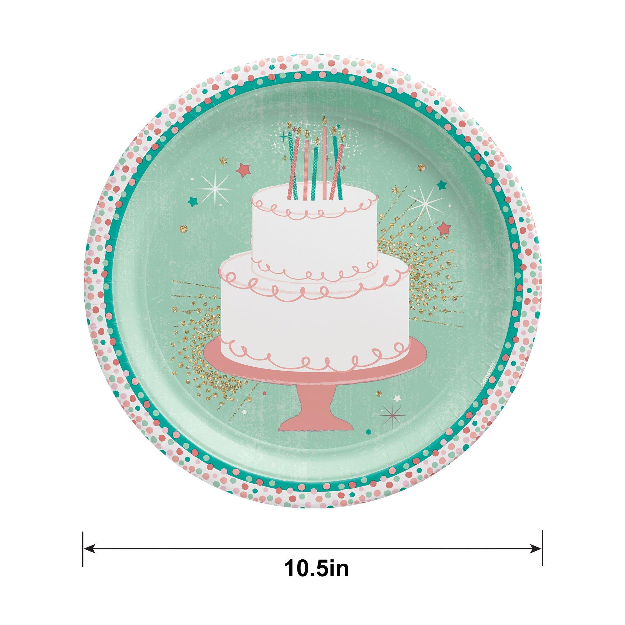 Happy Cake Day Paper Dinner Plates, 10.5in, 8ct - Image 2