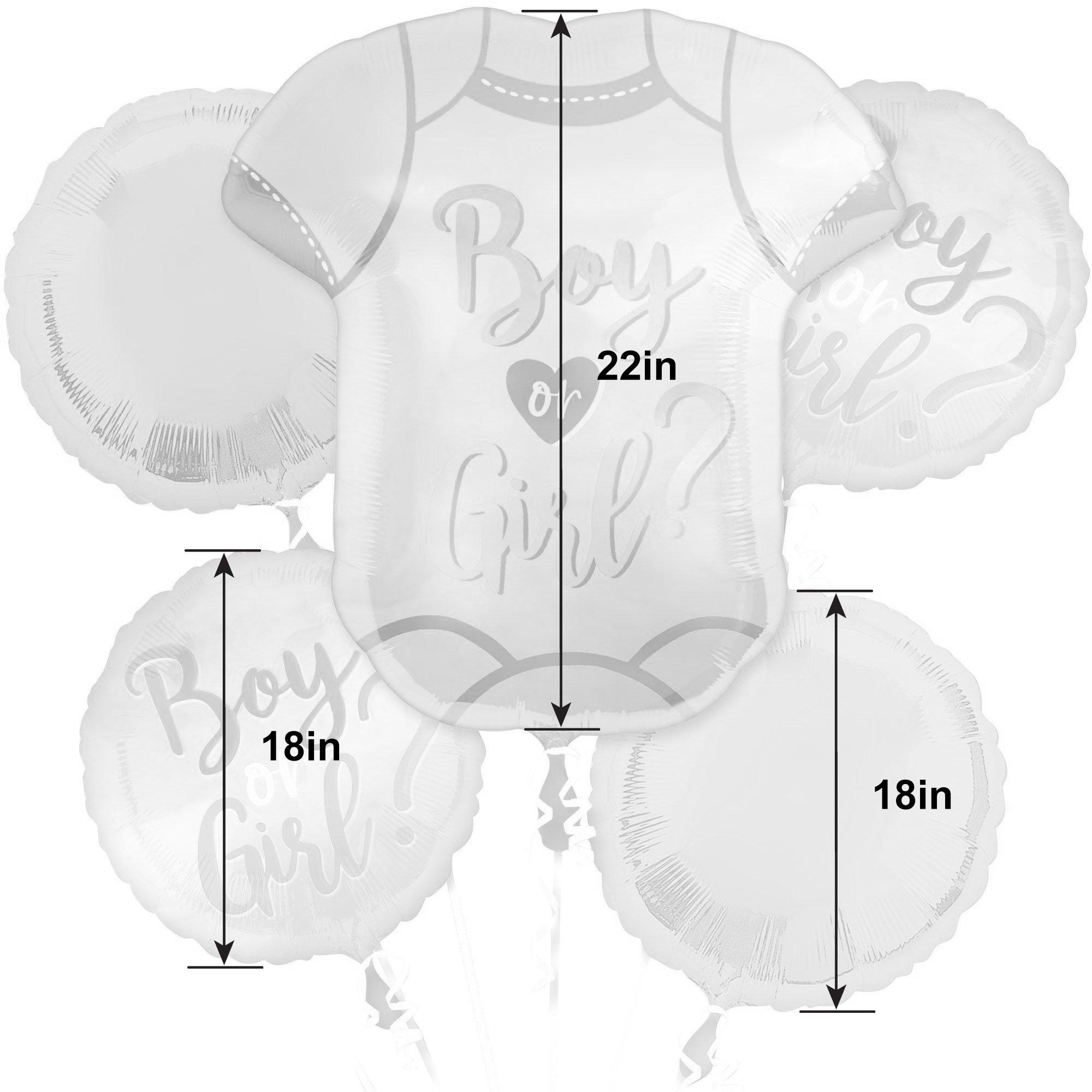 The Big Reveal Foil Balloon Bouquet, 5pc - Image 2