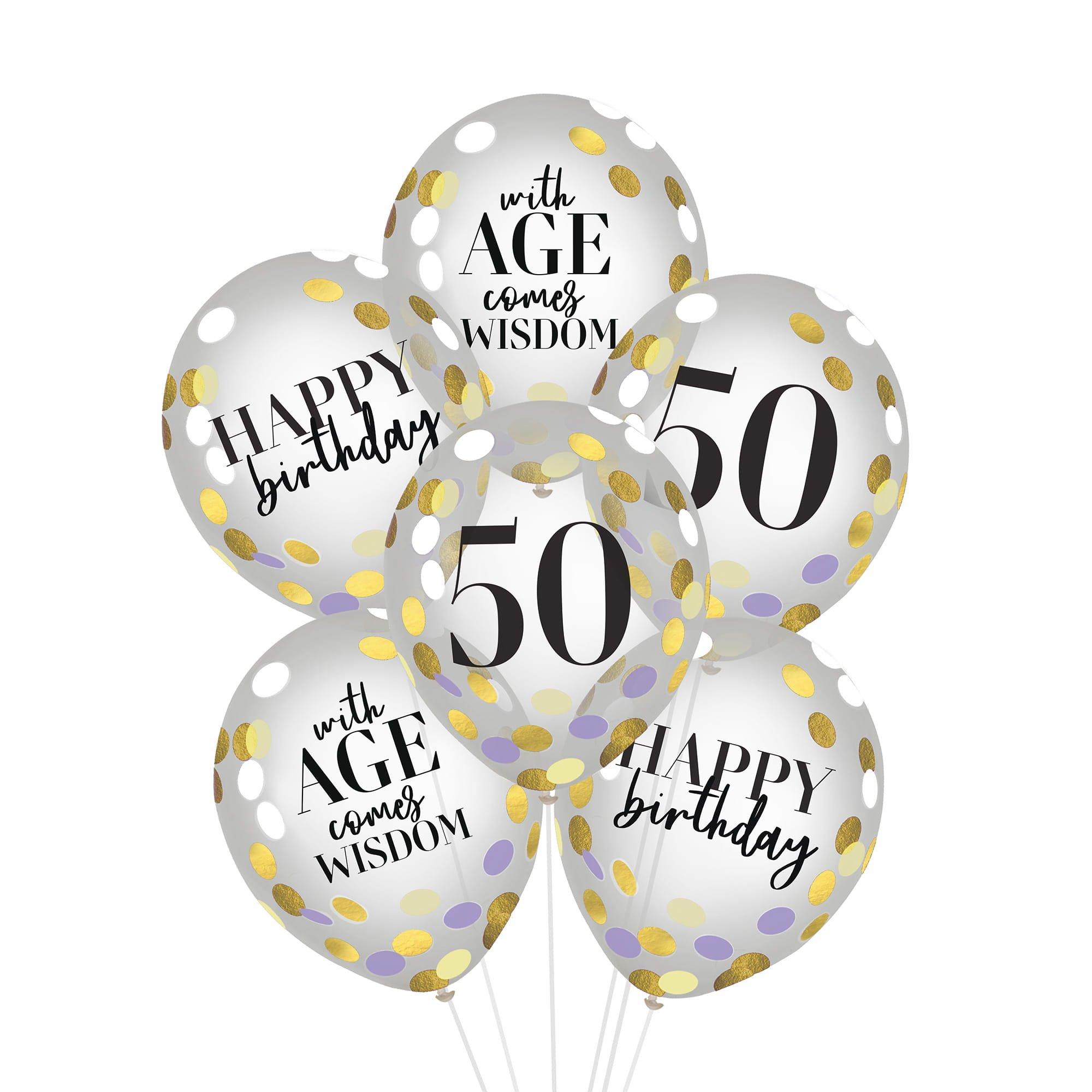 Party Of The Ages Birthday Latex Balloons, 6ct, Ages - Image 2