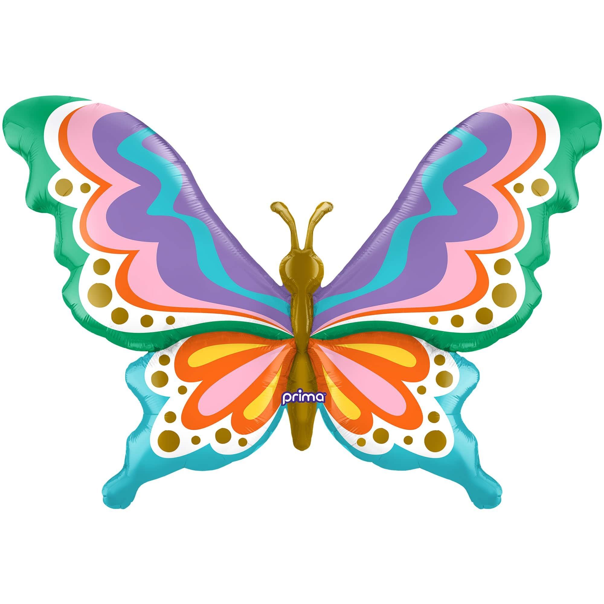36in Colorful Butterfly Foil Balloon