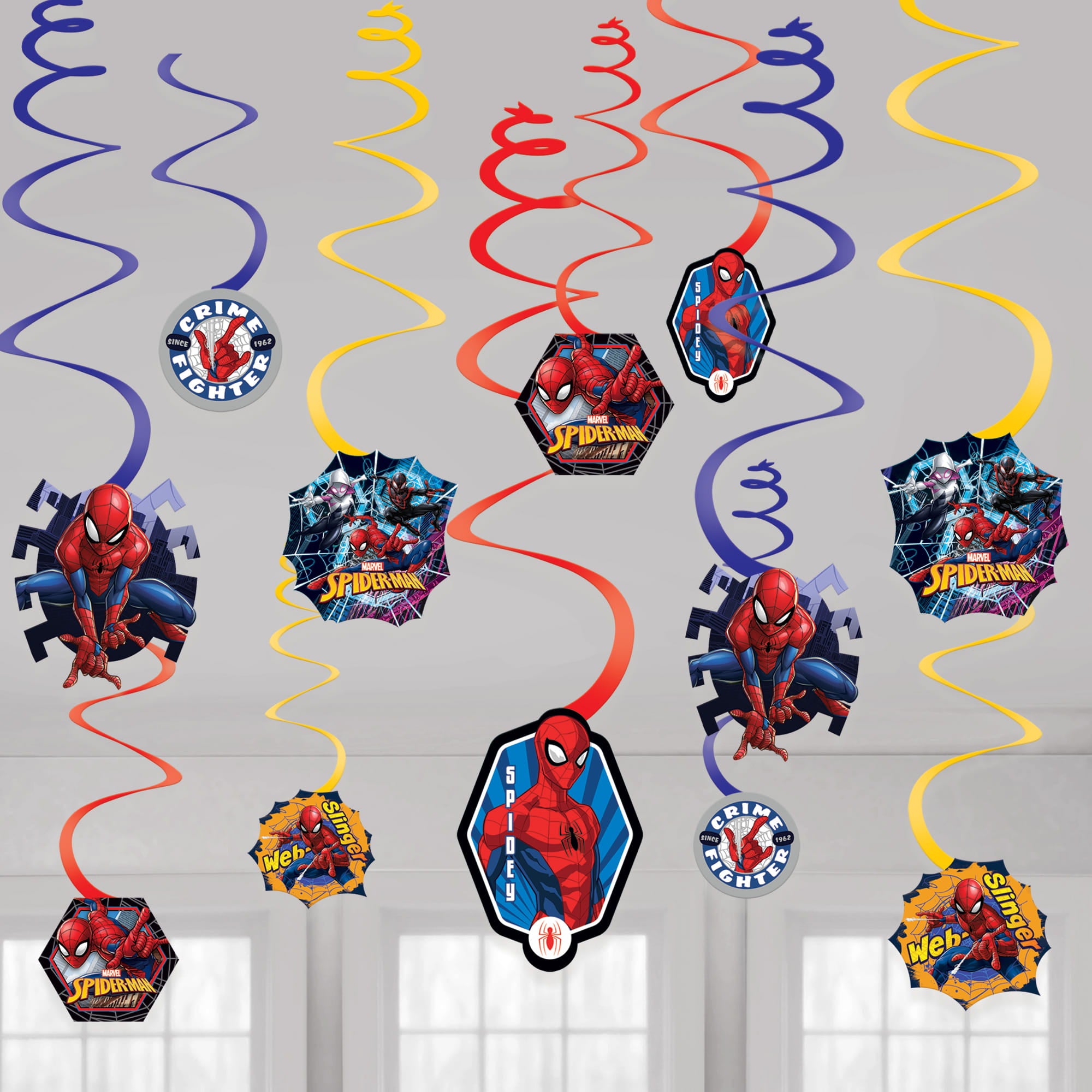 Spider-Man Webbed Wonder Swirl Decorations 12ct