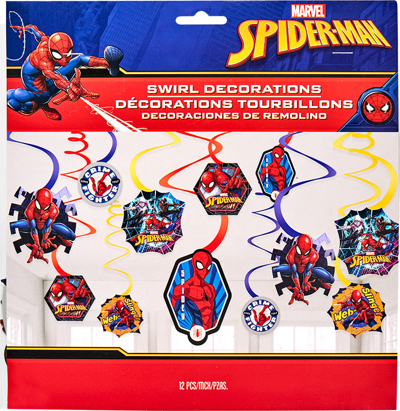 Spider-Man Webbed Wonder Swirl Decorations 12ct - Image 2