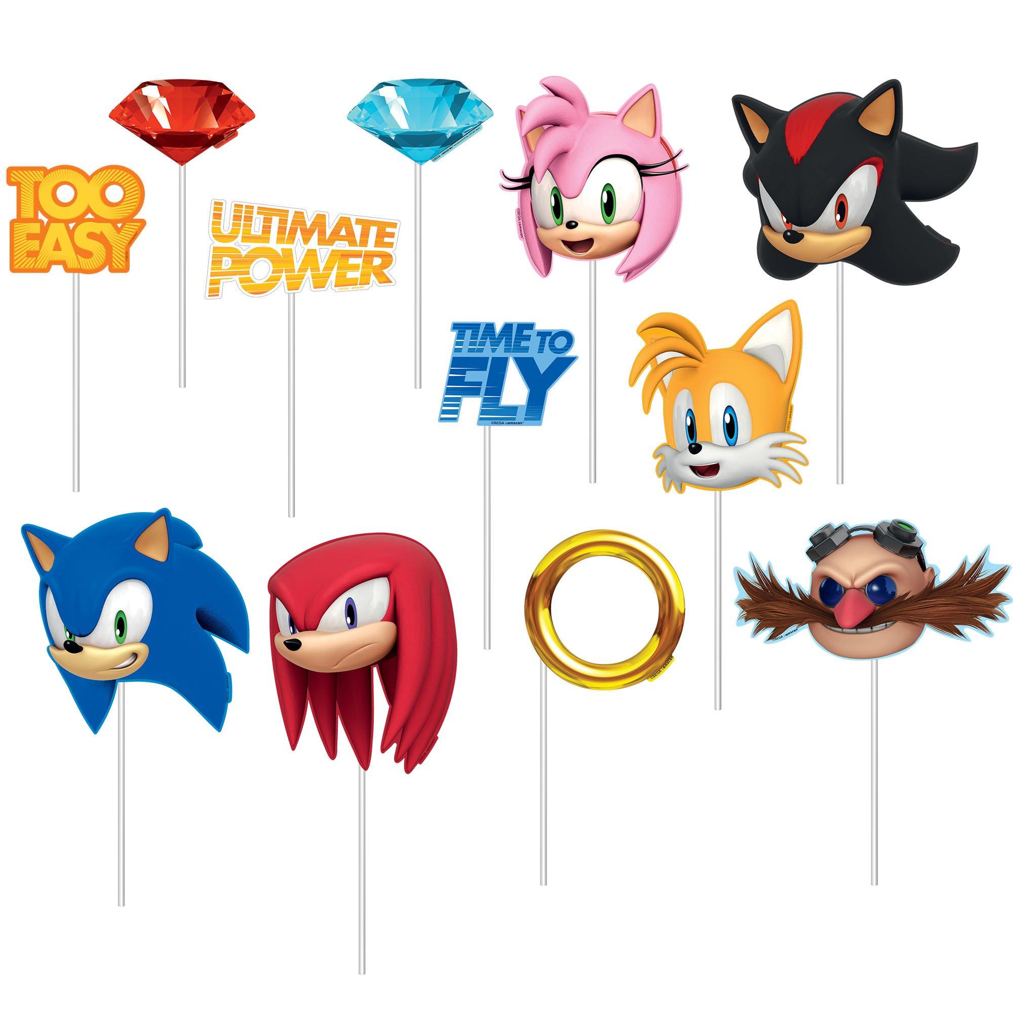 Sonic the Hedgehog Birthday Paper & Cardstock Photo Booth Kit, 4.6ft x 6.7ft - Image 2
