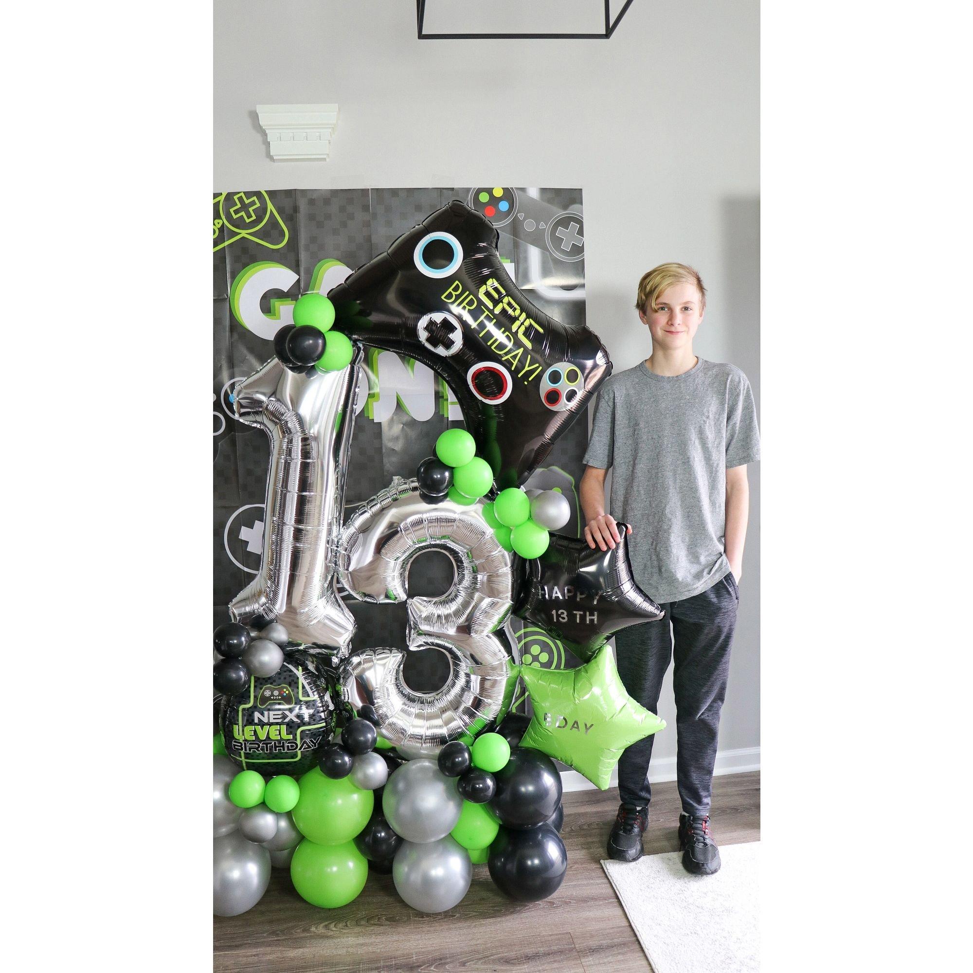 Game On! Level Up Photo Backdrop, 4.6ft x 6.6ft, 4pc - Image 2