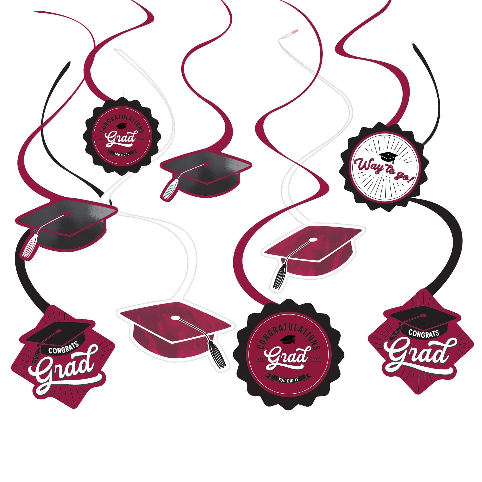 School Pride Swirl Decorations, 12pc, Assorted Colors - Image 2