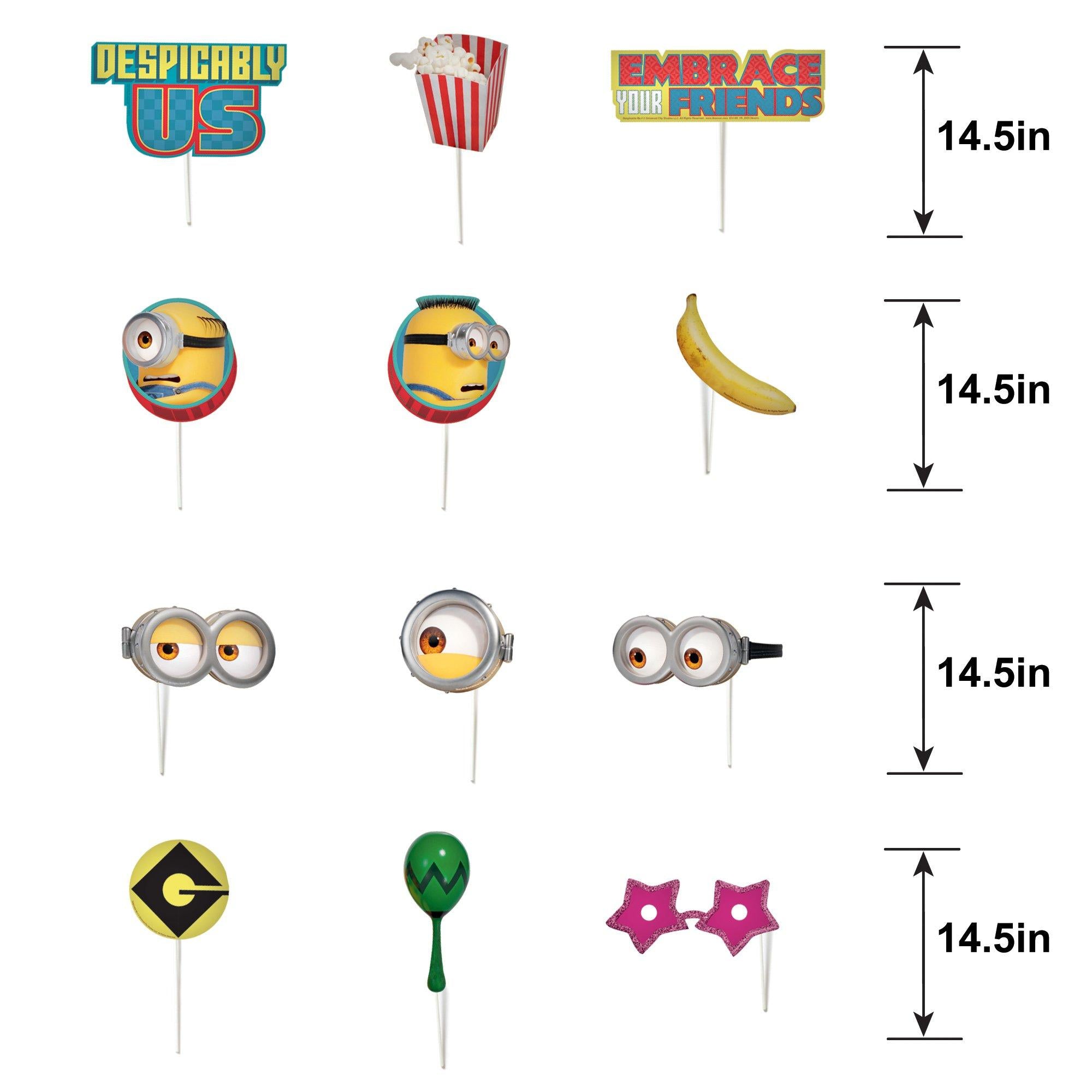 Minions Plastic & Cardstock Photo Booth Kit, 4.9ft x 5.4ft - Despicable Me 4 - Image 2