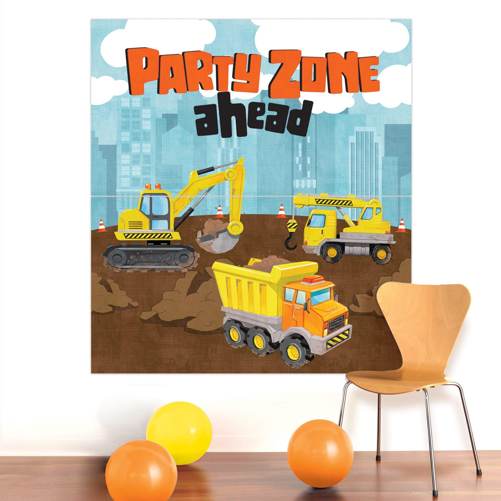 Construction Party Photo Backdrop with Props, 13pc - Image 2
