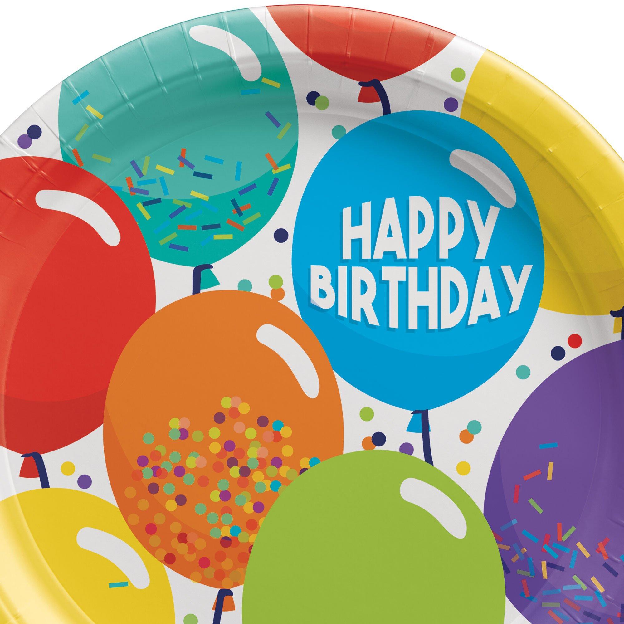Balloon Birthday Celebration Dessert Plates, 7in, 60ct - Image 2