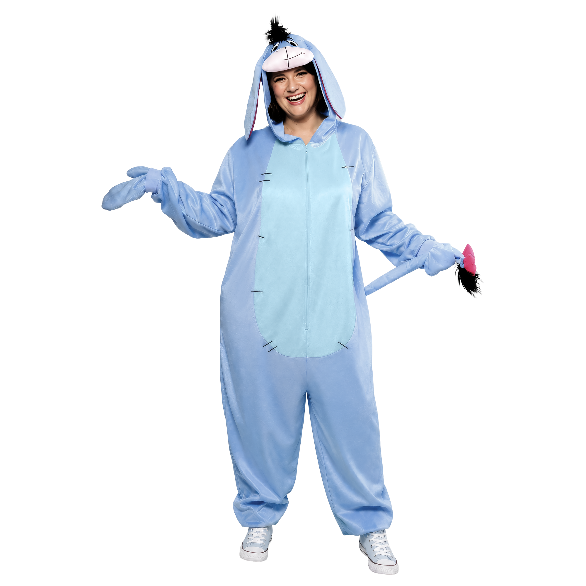Disney Winnie the Pooh Eeyore Plus Size Zipsters Costume for Adults