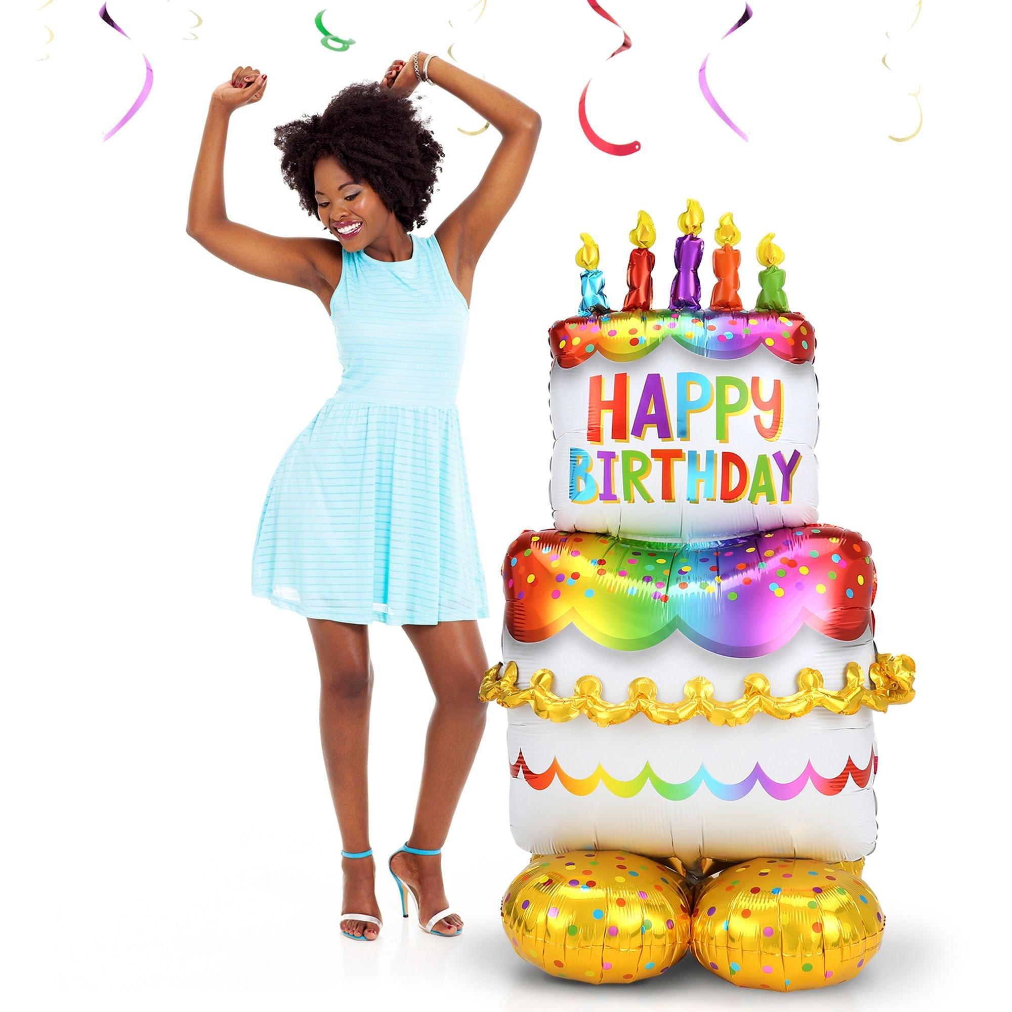 AirLoonz Birthday Cake Balloon, 53in - Image 2