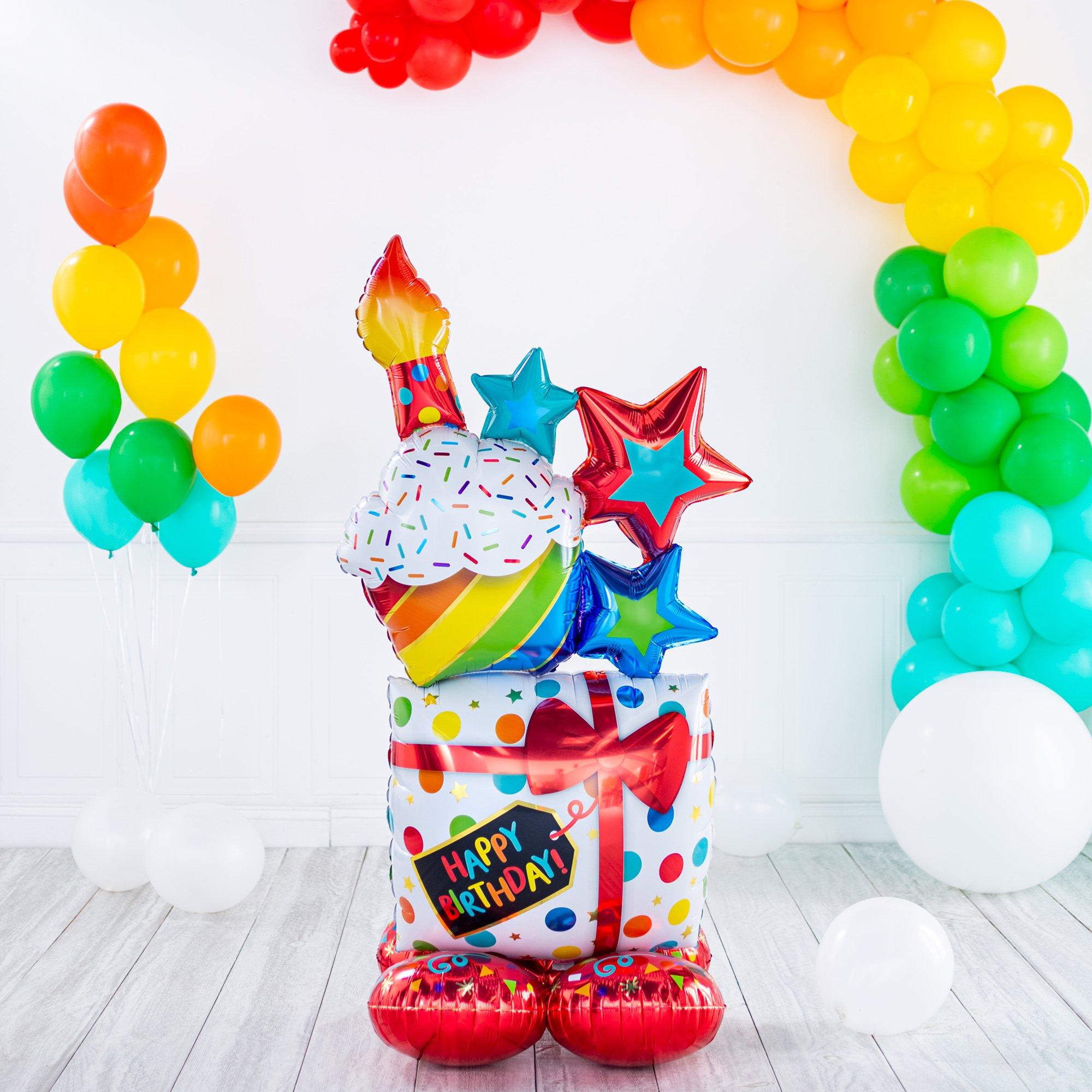 AirLoonz Stacked Birthday Icons Balloon, 55in