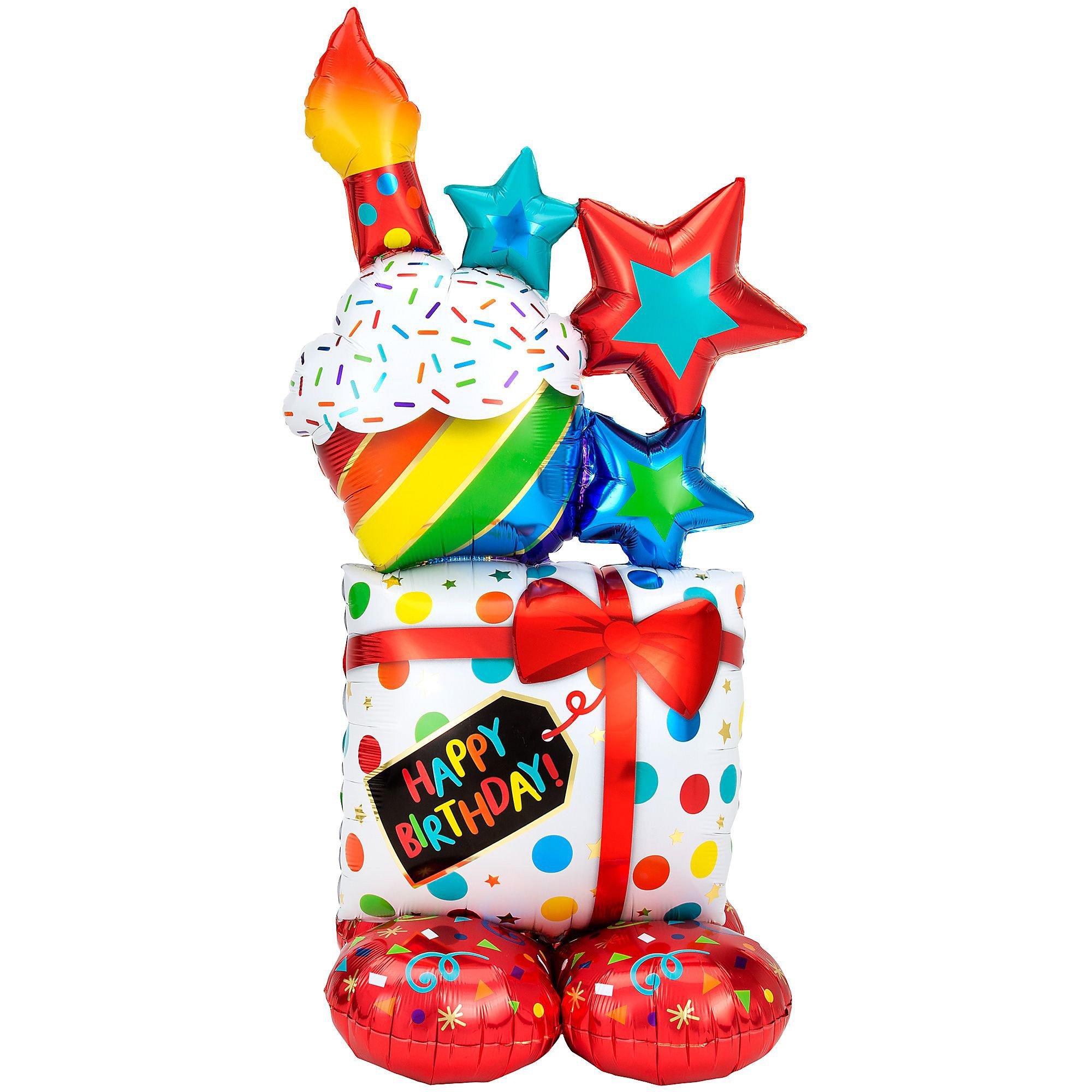 AirLoonz Stacked Birthday Icons Balloon, 55in - Image 2