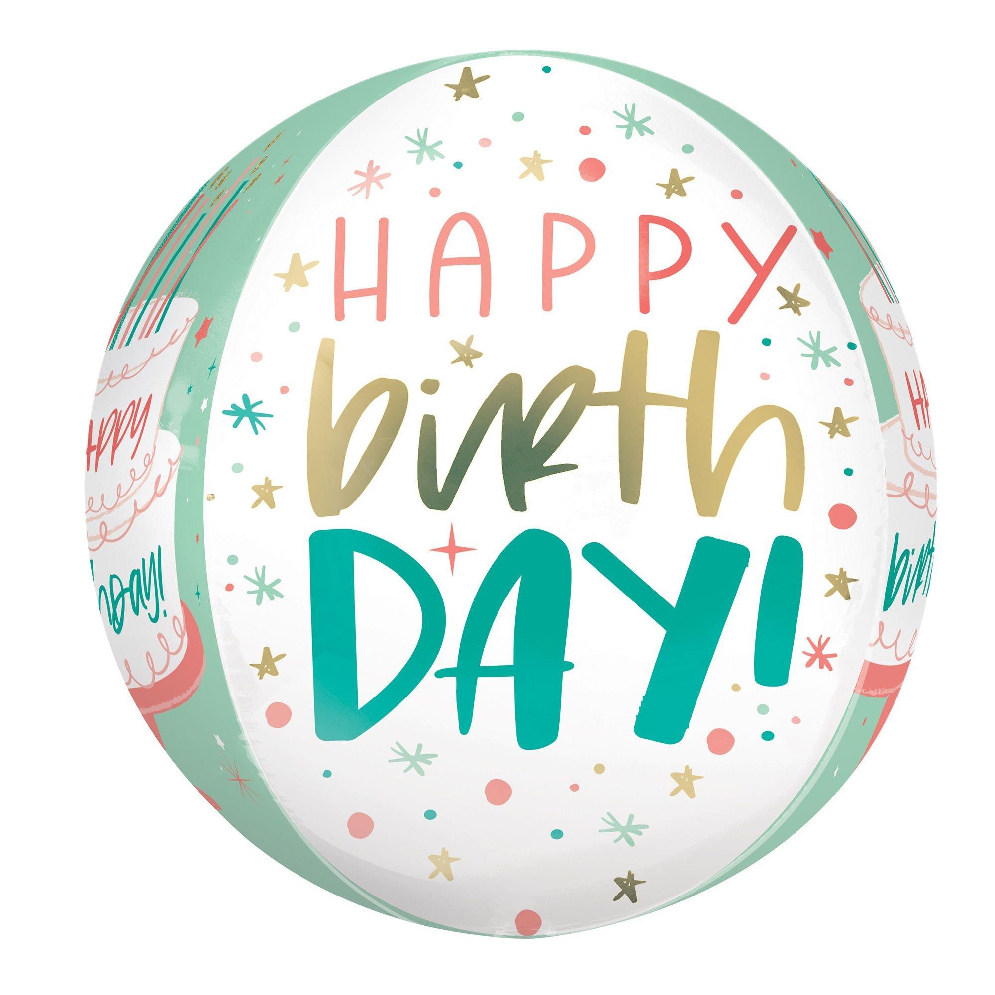 Happy Cake Day Birthday Balloon, 16in - Orbz - Image 2
