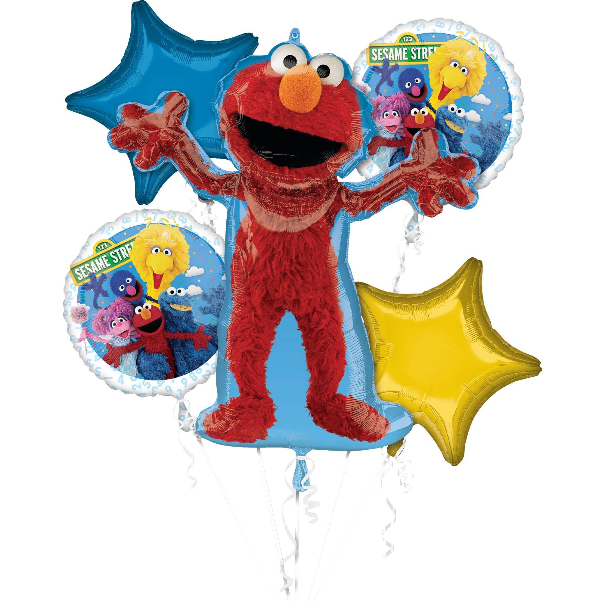 Sesame Street Foil Balloon Bouquet, 5pc