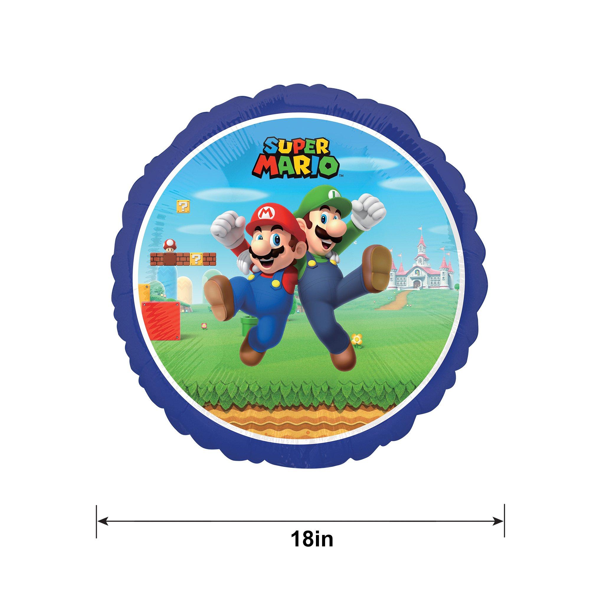 Mario & Luigi Foil Balloon, 18in - Super Mario Bros - Image 2