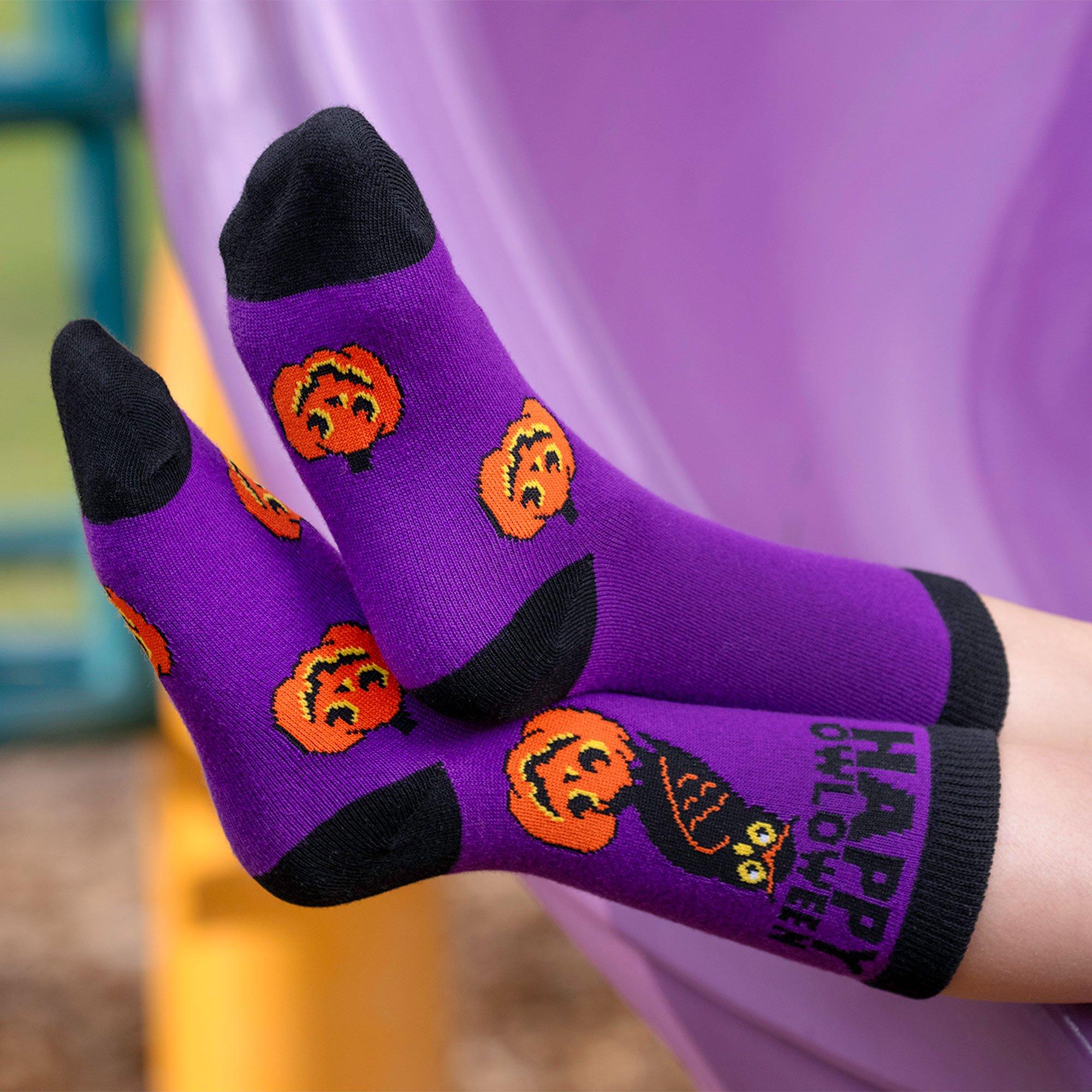Kids' Happy Owloween Crew Socks - Image 2