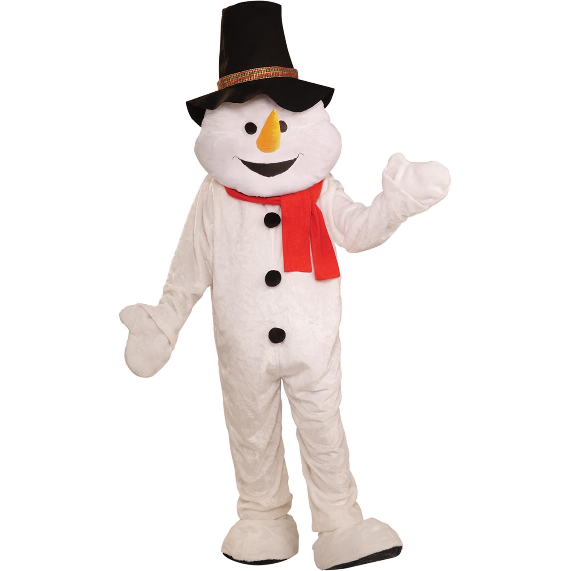 Adult Plush Snowman Mascot Costume