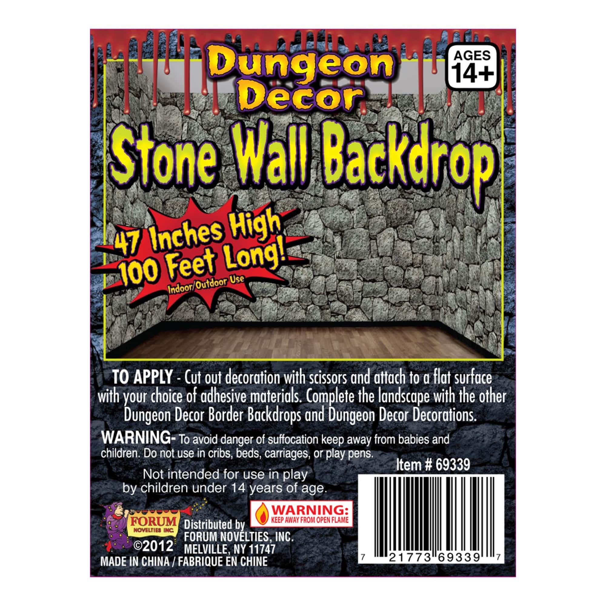 Dungeon Stone Wall Backdrop Decoration, 47in x 100ft - Image 2