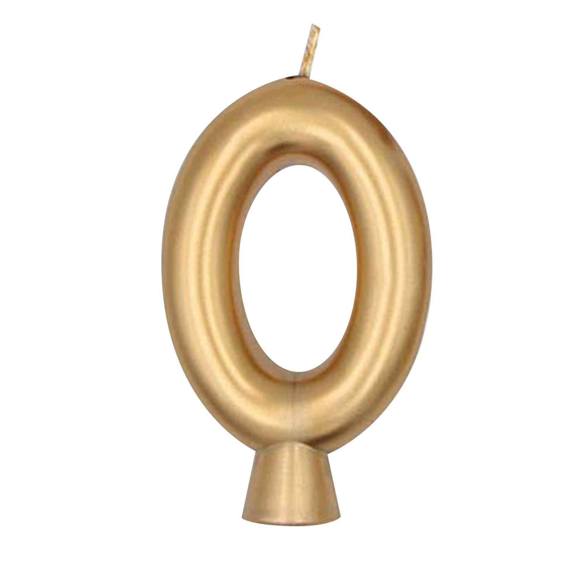 Birthday Number (0-9) Candle Gold Metallic, Assorted Colors - Image 2