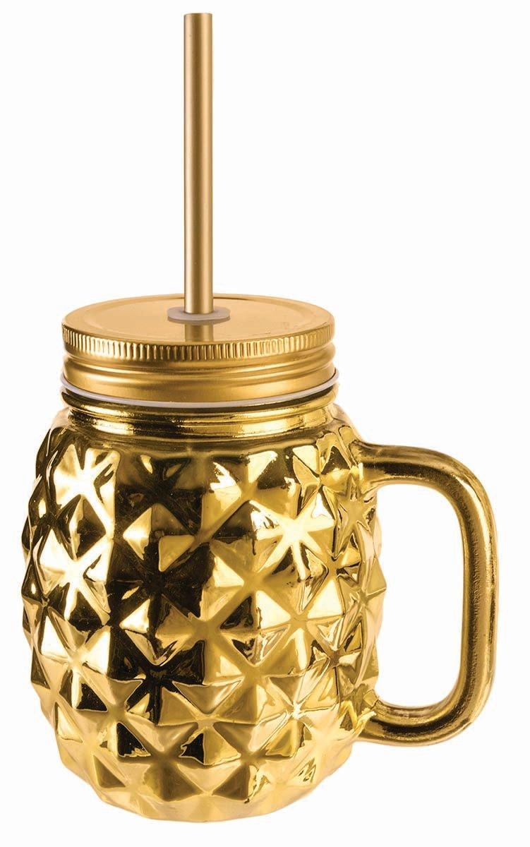 Luau Luxe Gold Pineapple Mason Jar - Image 2