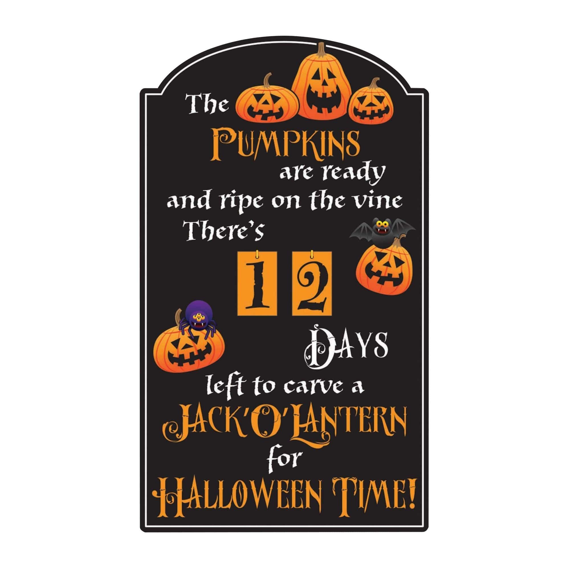 15-inch Halloween Count Down Sign