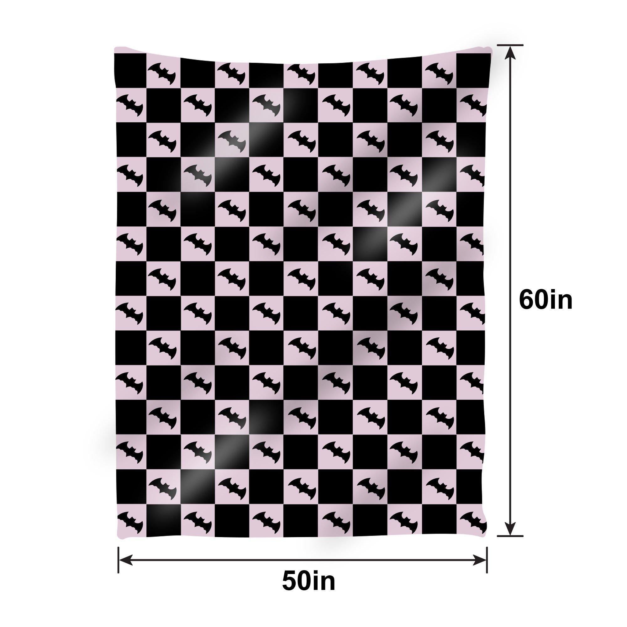 Breast Cancer Awareness Small Bats Halloween Fleece Blanket, 60in x 50in - Image 2