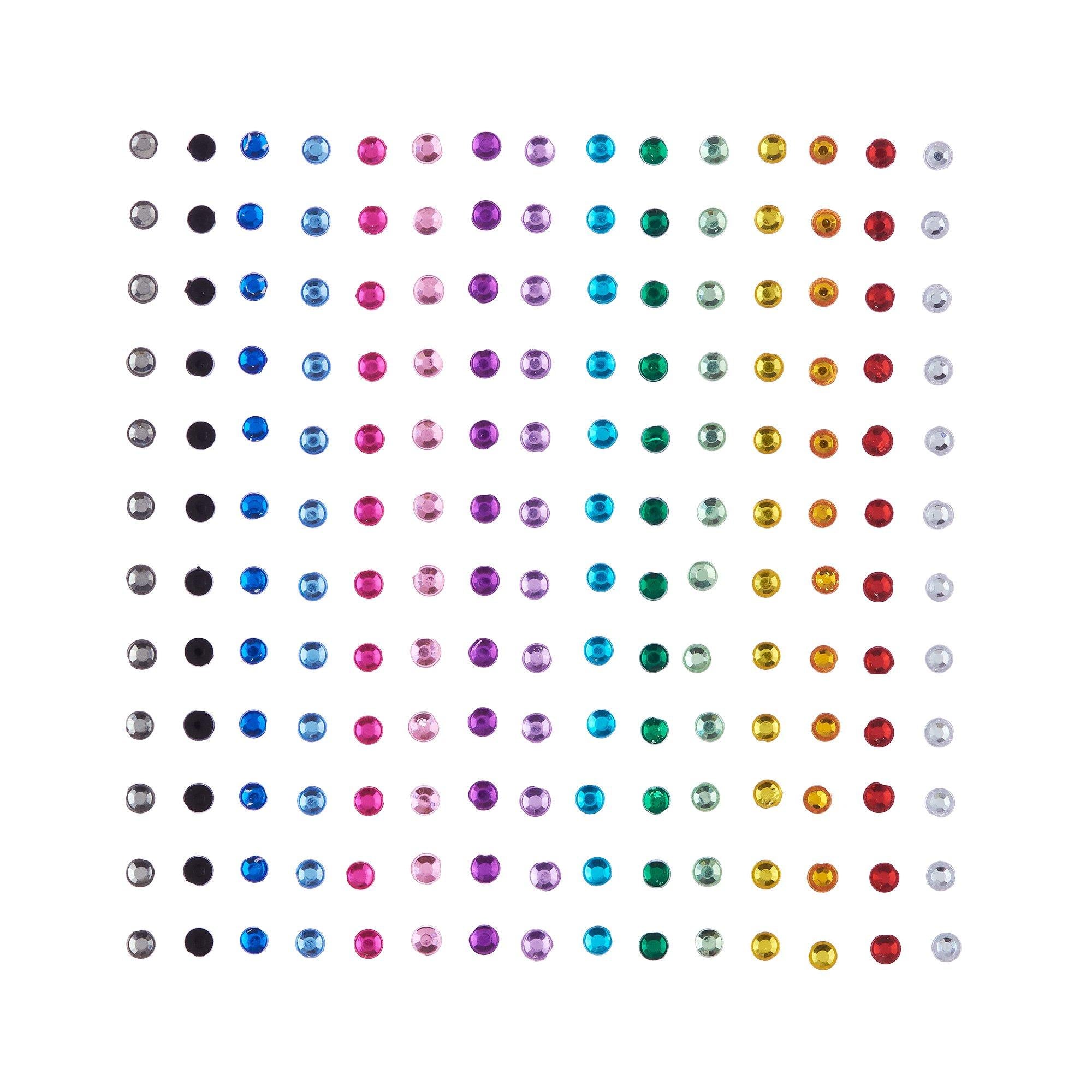 Rainbow Face Jewels, 180pc - Image 2