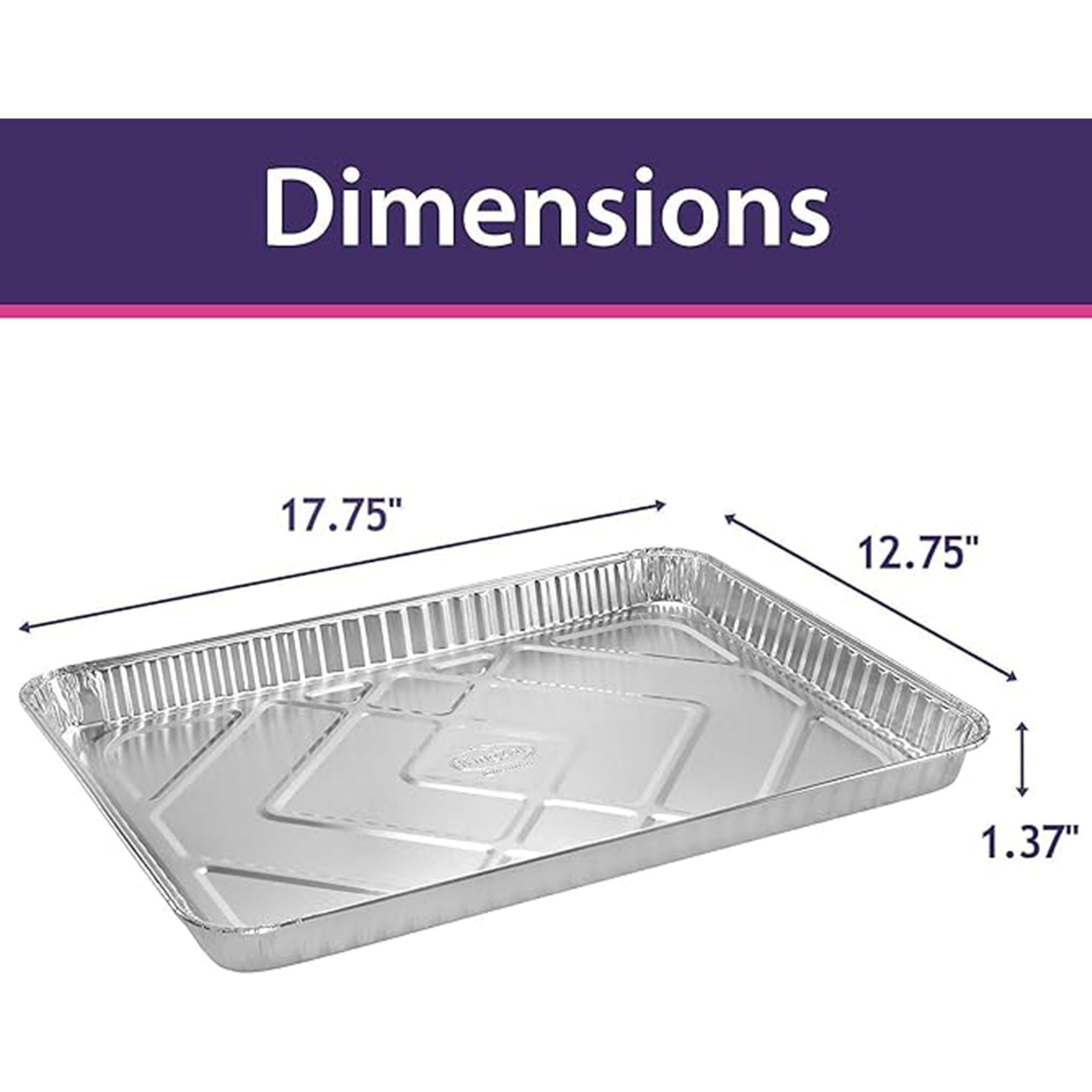 Reusable Aluminum Cookie Sheets, 17.75in x 12.75in, 4ct - Image 2