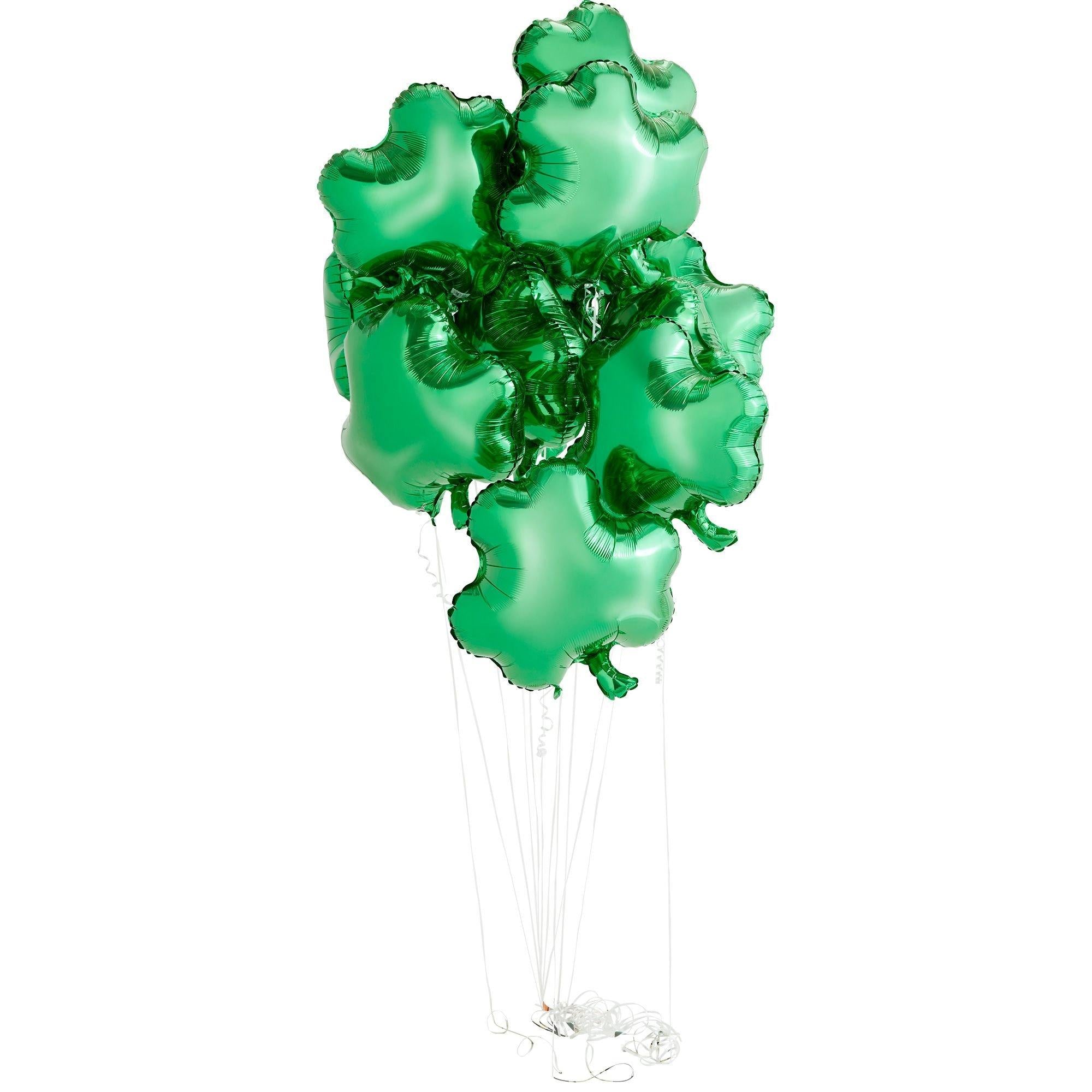 Green Shamrock St. Patrick's Day Foil Balloon, 17in x 18in - Image 2