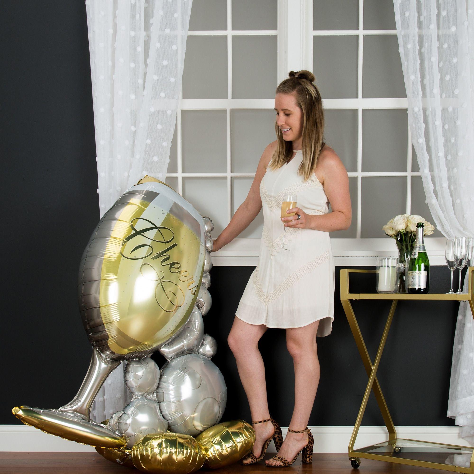 AirLoonz Bubbly Wine Glass Balloon, 51in - Image 2