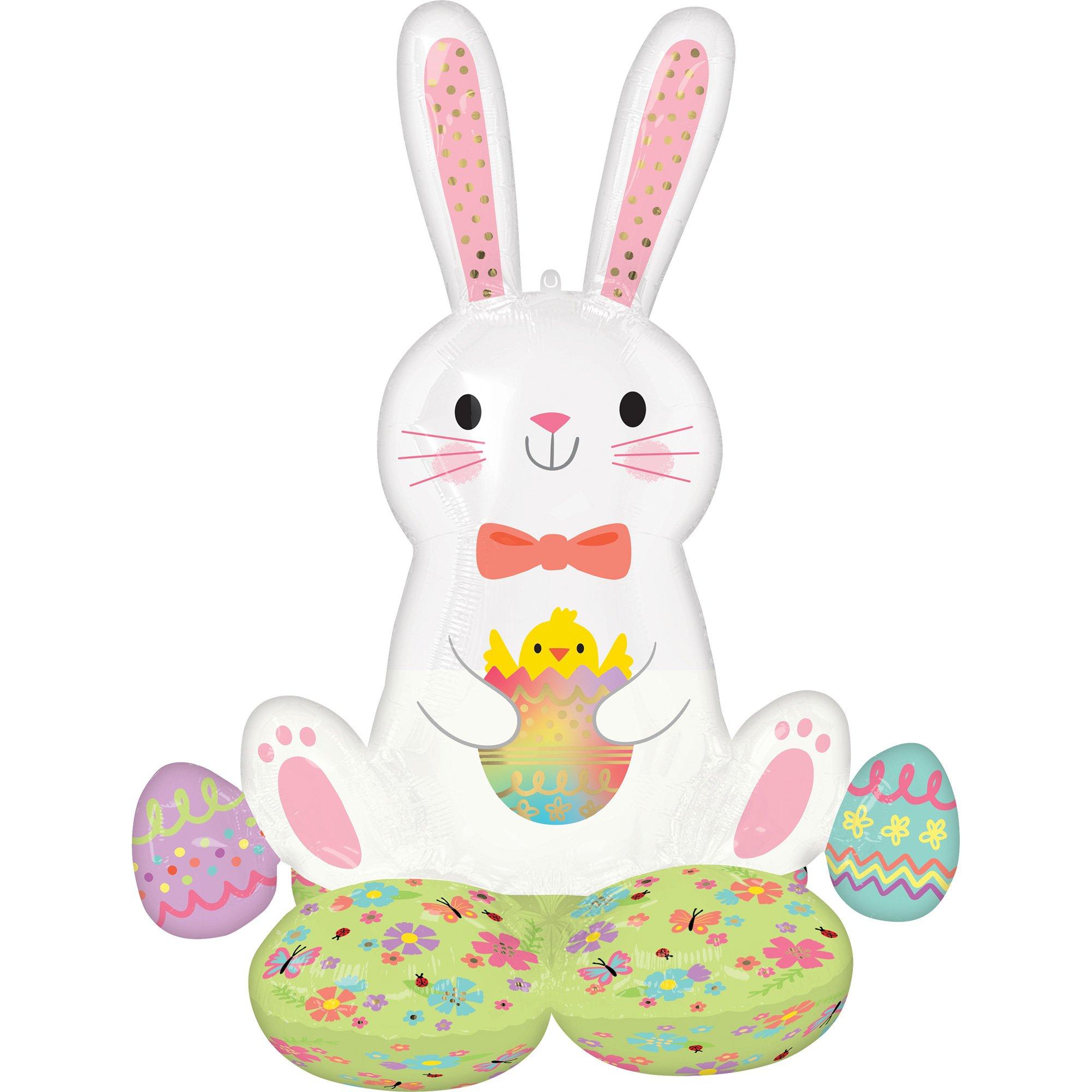AirLoonz Easter Bunny Foil Balloon, 3.75ft - Bunny Love
